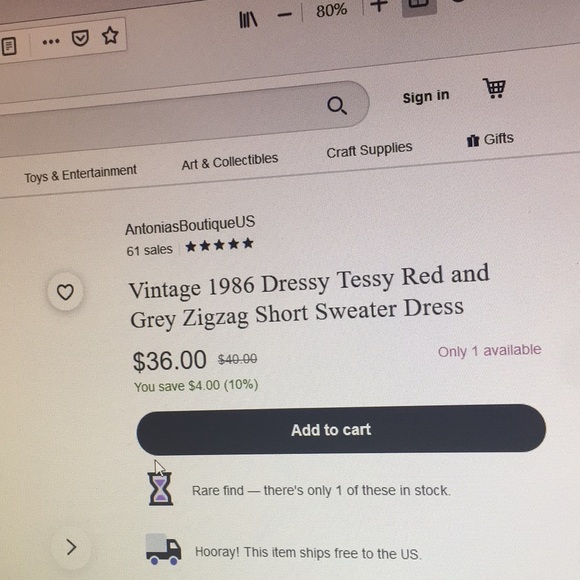 Vintage Dressy Teddy knit dress. - Picture 7 of 7